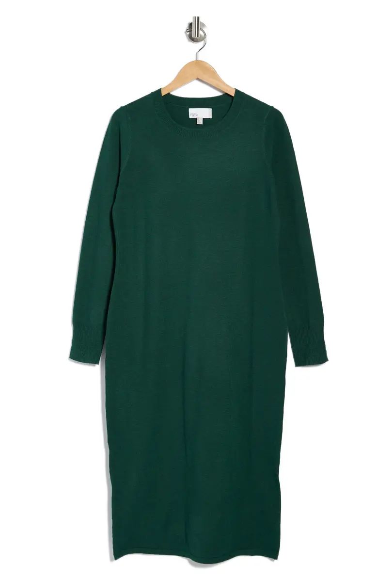 NORDSTROM RACK Long Sleeve Jewel Neck Sweater Dress | Nordstromrack | Nordstrom Rack