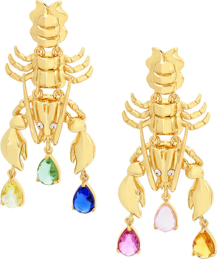Lobster Crystal Statement Drop Earrings | Nordstrom