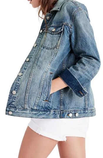 Women's Madewell Oversize Denim Jacket, Size XX-Small - Blue | Nordstrom