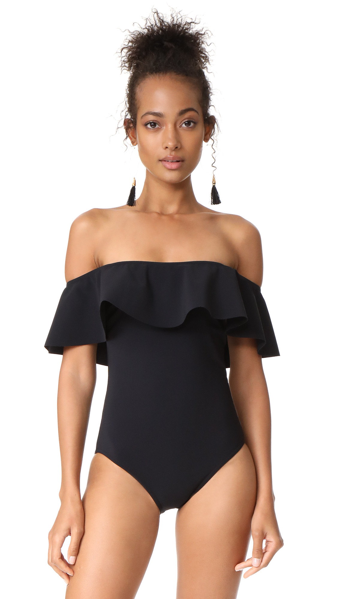 Off Shoulder Flounce Swimsuit | Shopbop