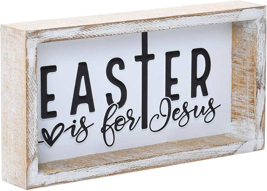 Religious Easter Decorations, Rustic Christian Easter Decor, Spring Table Decor for Bathroom, Kit... | Amazon (US)