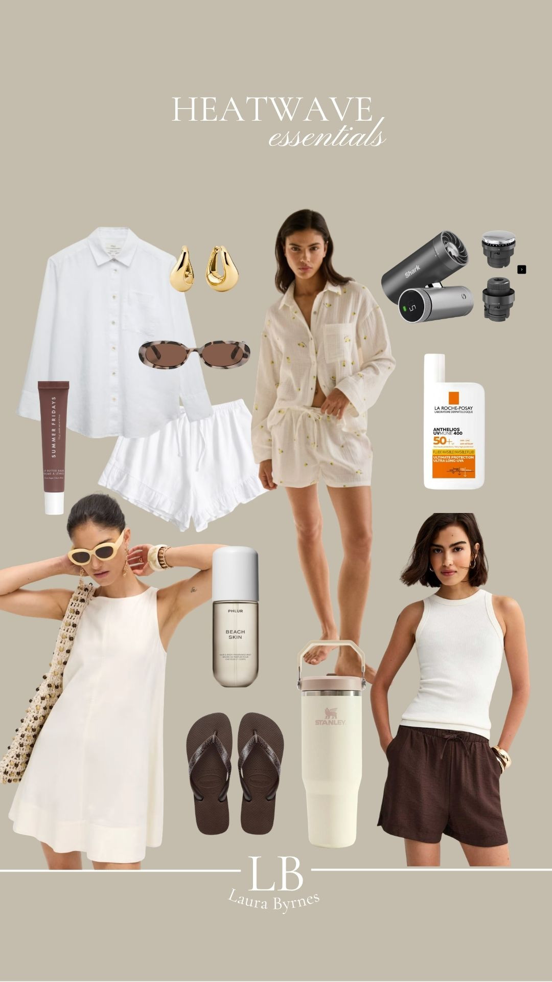 Heatwave Essentials ☀️

Summer Essentials, Linen Shirt, White Frill Shorts, Summer Pj's, Havaianas Brown Flip Flops, Oval Sunglasses, Gold Teardrop Earrings, Summer Fridays Lip Butter Balm, La Roche-Posay SPF 50, Phlur Beach Skin, Stanley, Shark Portable Fan, Hot Weather Outfits, Vacation Essentials, Neutral Summer Wardrobe 

 #LTKuk #LTKspring #LTKsummer