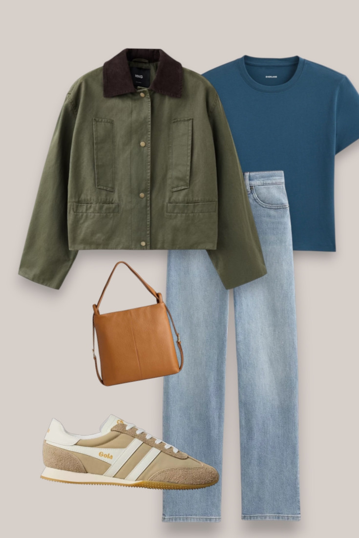 Probably the easiest way to wear the barn jacket trend 💚 Olive jacket, blue tee, light-wash jeans and retro sneakers. Simple, comfortable and perfect for everyday fall outfits.

#barnjacket #olivejacket #jeansoutfit #falloutfit #casualstyle

#LTKautumn #LTKjeans #LTKstyletip
