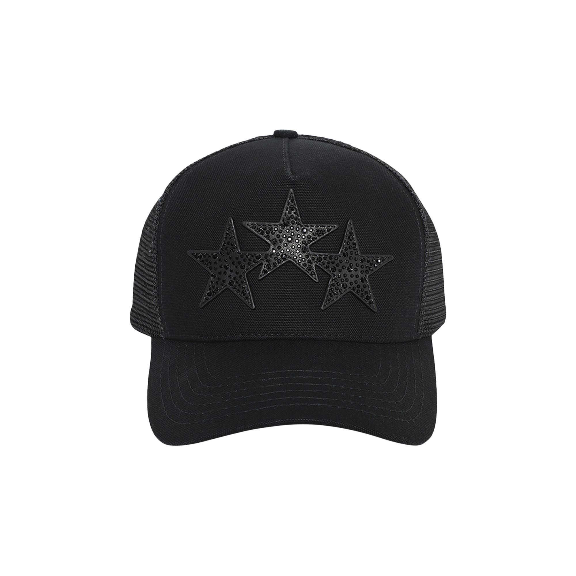 Amiri Crystal 3 Star Trucker Hat 'Black Black' | Men's Size Onesize | GOAT