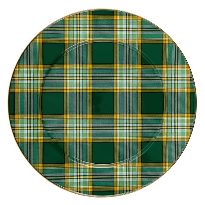 Tartan Green Serving Platter | MacKenzie-Childs