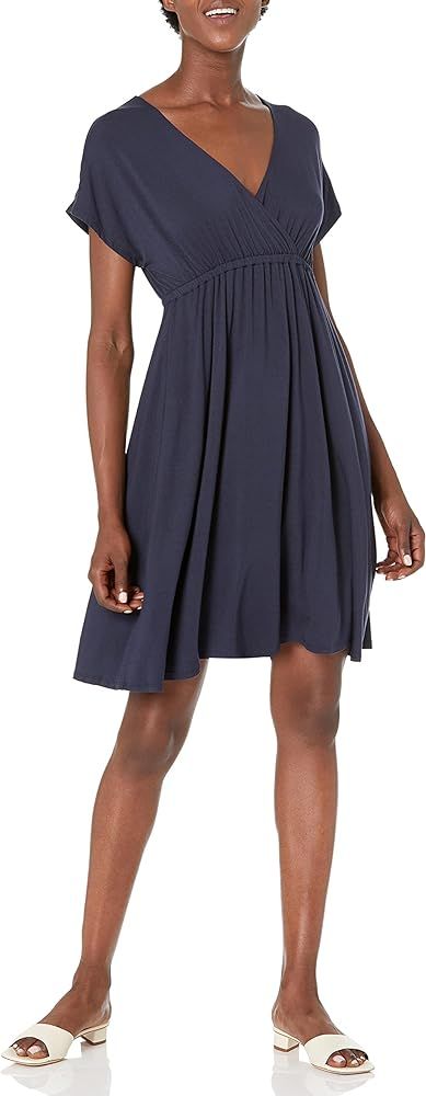 Amazon Essentials Women's Surplice Dress (Available in Plus Size) | Amazon (US)