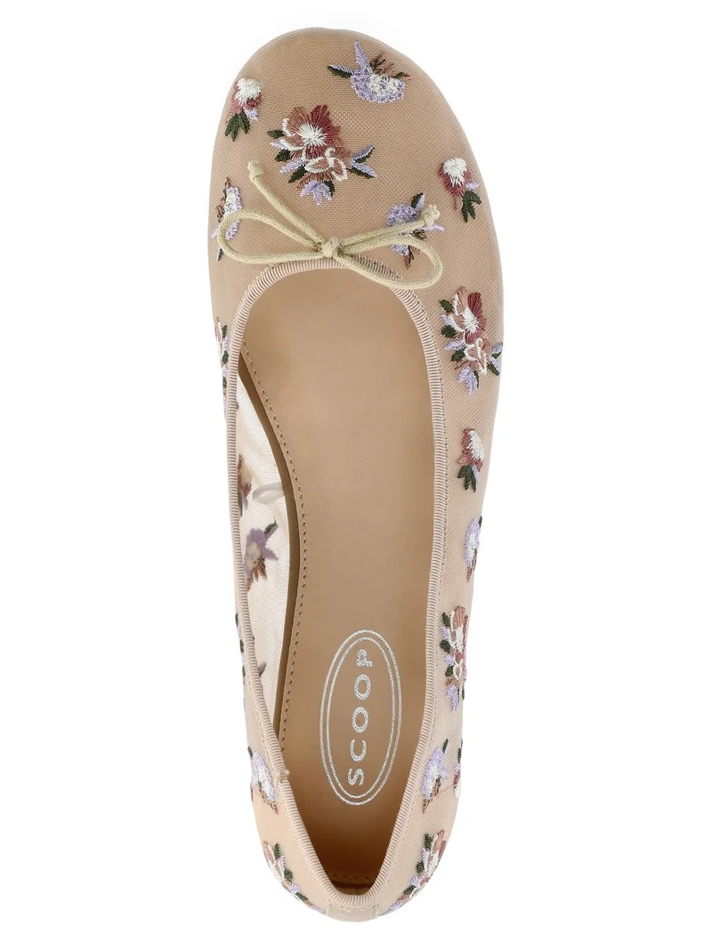 Scoop Women's Floral Mesh Ballet Flats | Walmart (US)