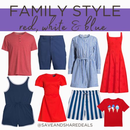 #walmartpartner Get ready for Memorial Day and prepare for July 4th with @Walmartfashion! Shop red, white and blue finds for the whole family! #walmartfashion