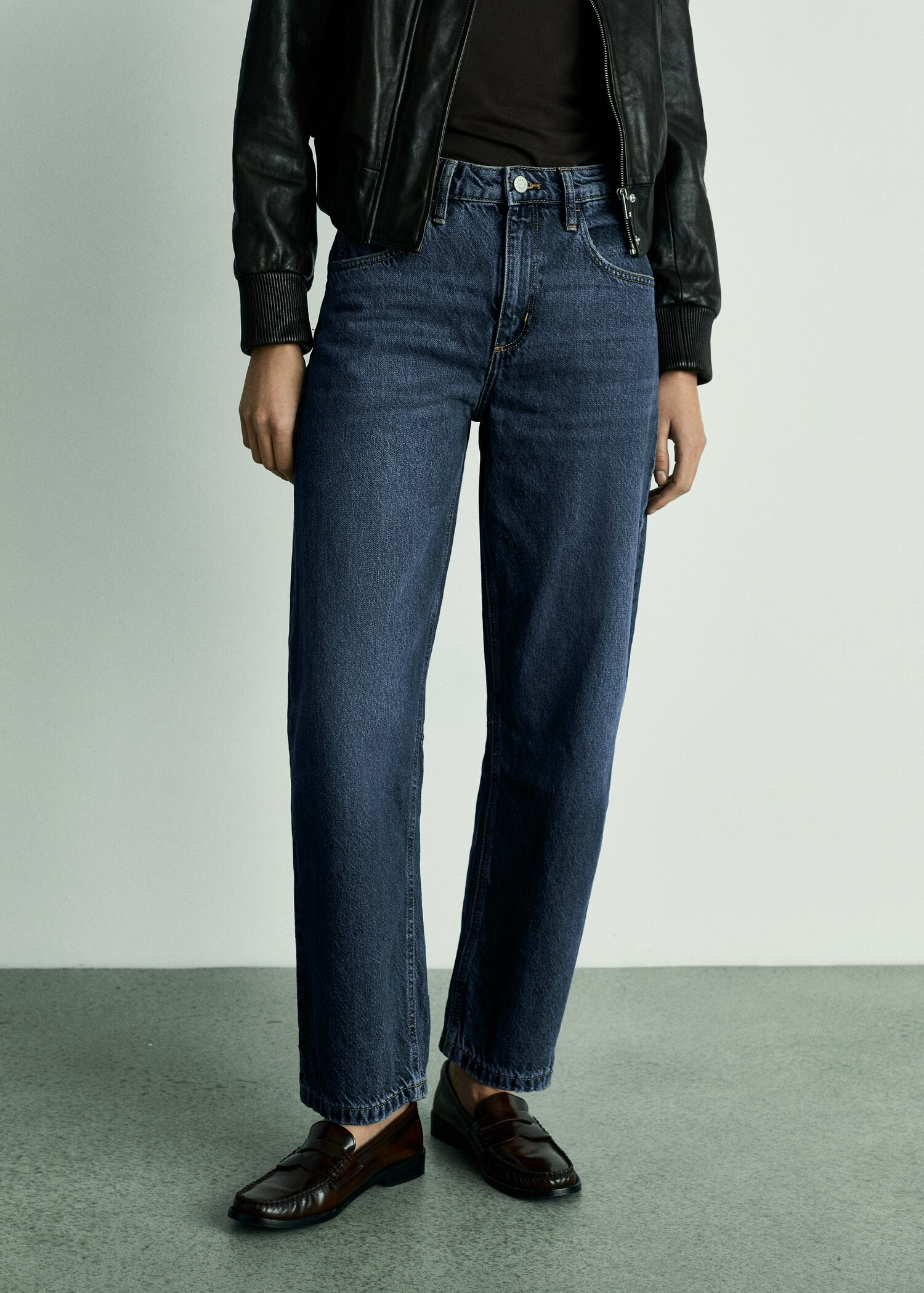 High-waist slouchy jeans | MANGO (US)