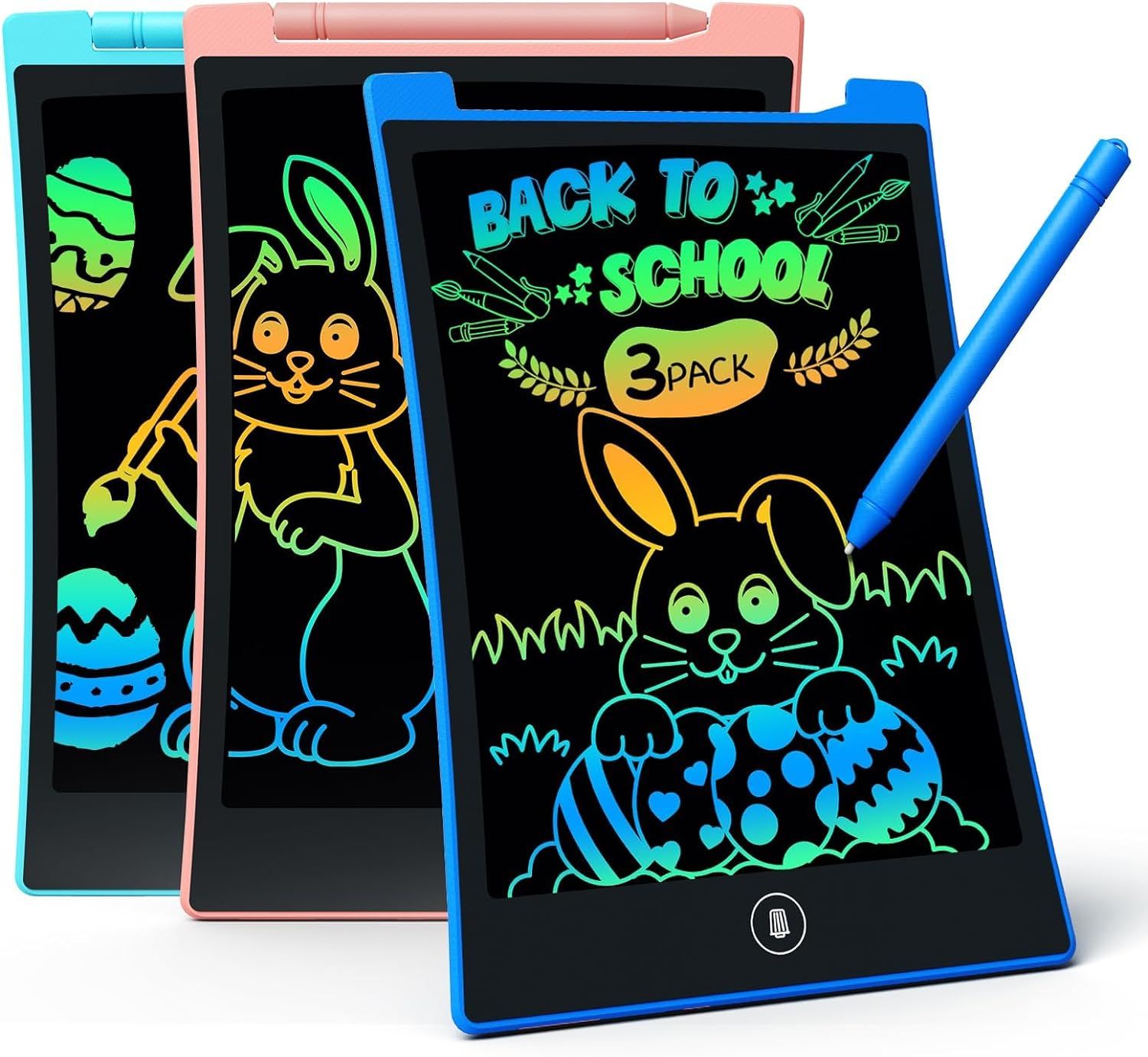 KOKODI Kids Toys 3 Pack LCD Writing Tablet, Colorful Toddler Drawing Pad Doodle Board Erasable, E... | Amazon (US)