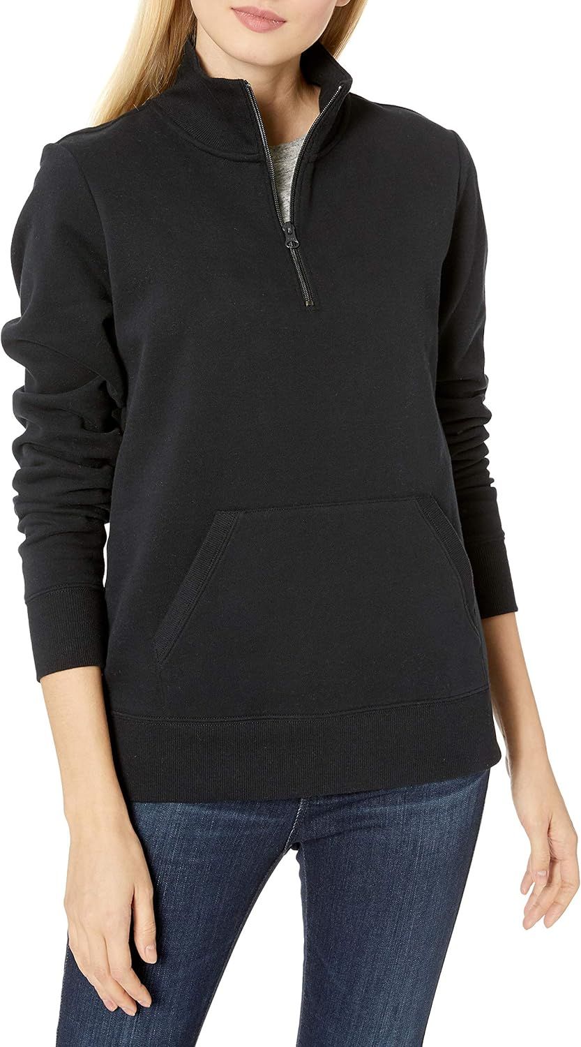 Amazon Essentials Women's Long-Sleeve Lightweight Fleece Quarter-Zip Top | Amazon (US)