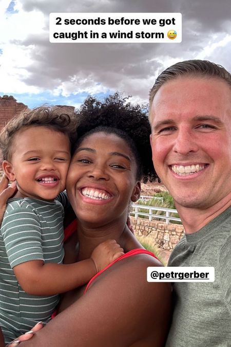 This family photo is hilarious! We’re out here! I linked Aiden’s stripped outfit set and my red square neck tank. 

outdoors l kids l toddler l hiking l vacation l travel 
