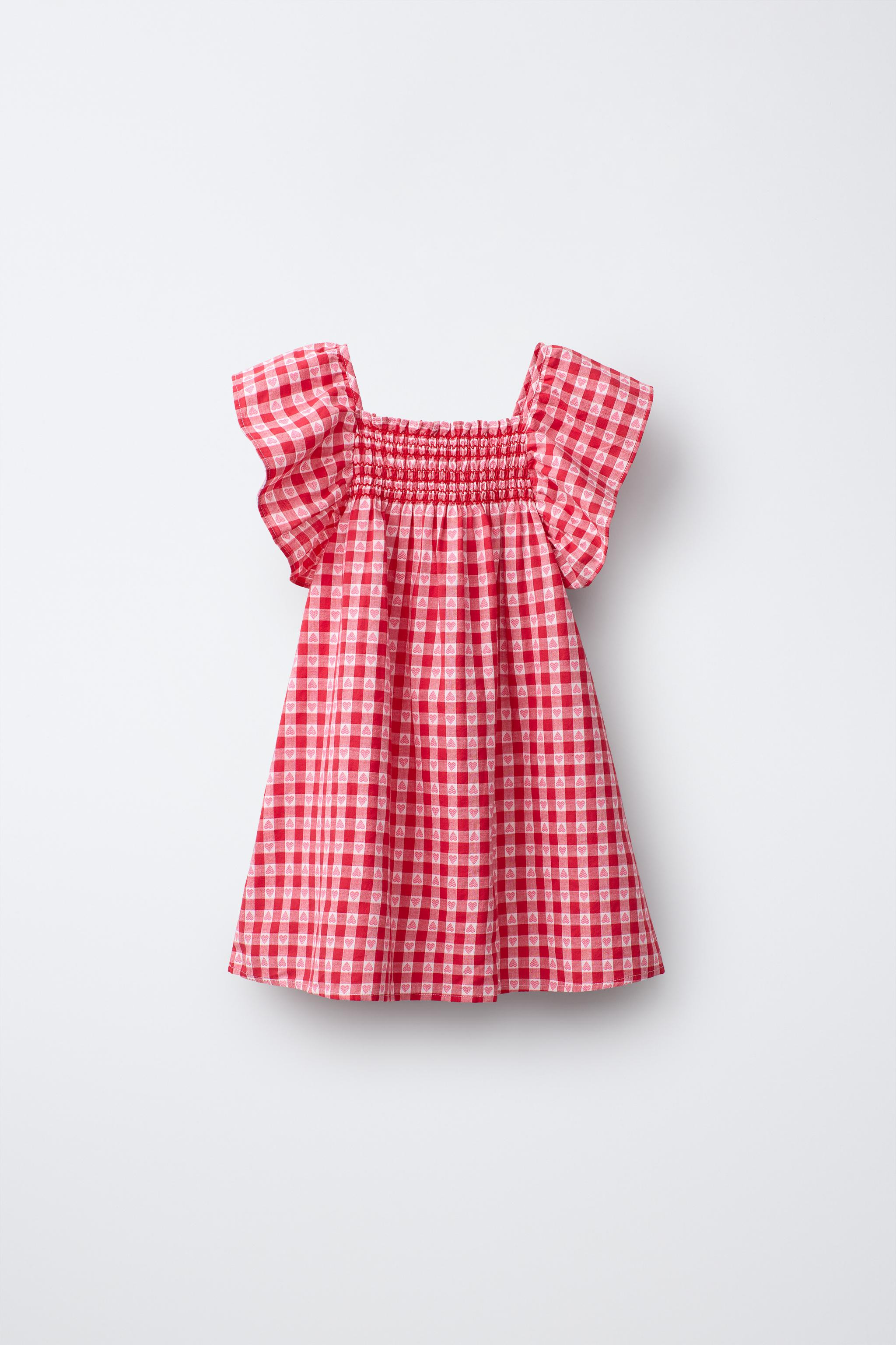 PLAID AND HEART PRINT DRESS | Zara US