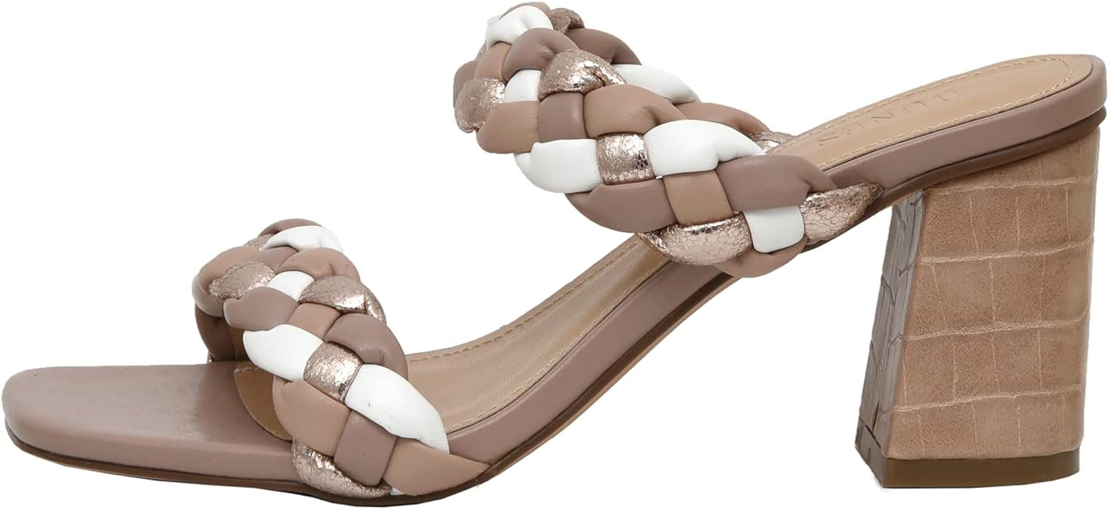 Dunes + CUSHIONAIRE Technology Women's Iris braided Heel Sandal +Memory Foam and Wide Widths Avai... | Amazon (US)