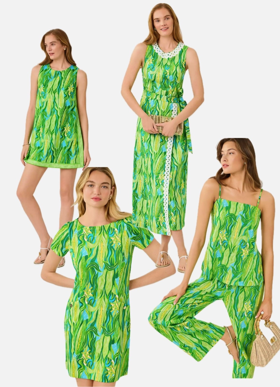 We are in love with this new sweet corn print, and found something for all of our styles!