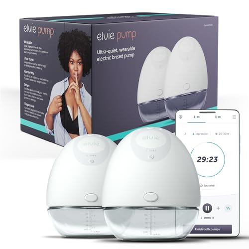 Elvie Double Electric Breast Pump (24mm/28mm Nipple Shields) – Hands-Free Wearable in-Bra Design, Wireless & Tubeless, 3 SmartRhythm Modes, App Controlled, BPA-Free | Amazon (UK)