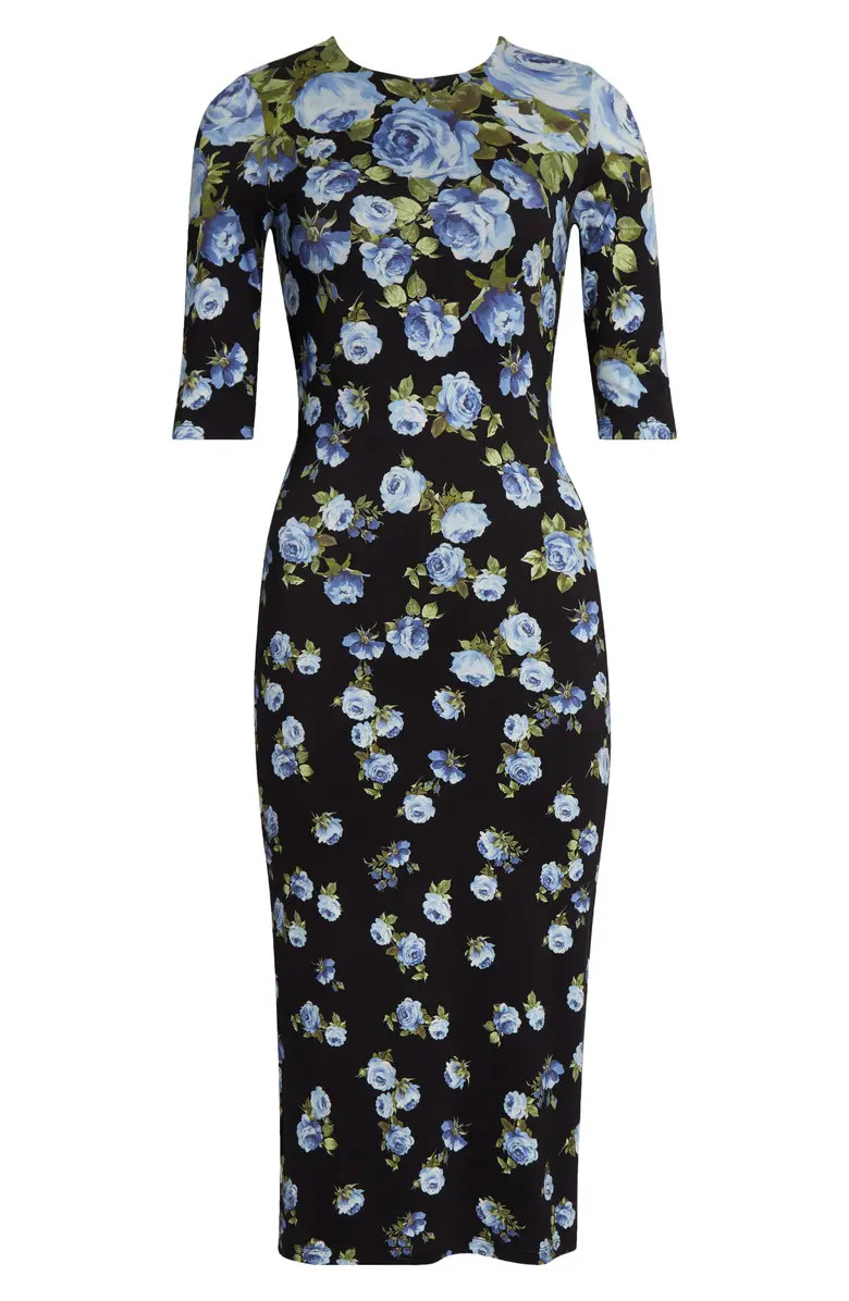 Delora Floral Jersey Midi Dress | Nordstrom