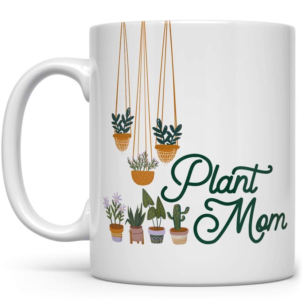 Plant Mom Coffee Mug, Houseplant Lover Tea Cup, Gardner Landscape Green Thumb Gifts (11oz) | Amazon (US)