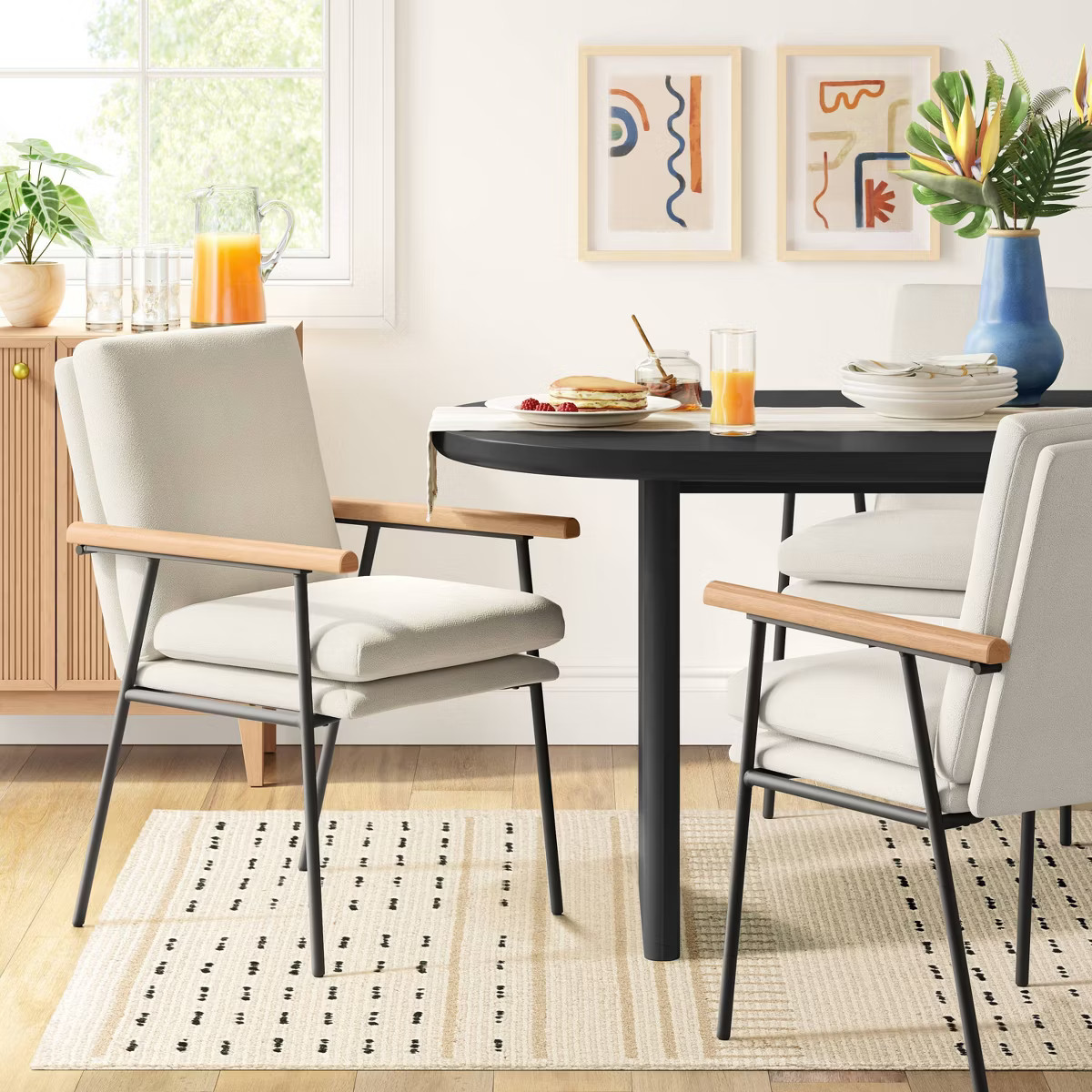 Catlett Oval Modern Wood Dining Table Black - Threshold™ | Target