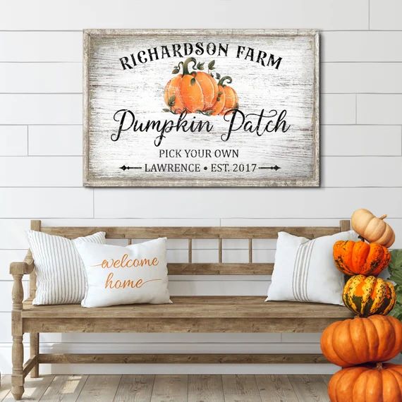 Personalized Pumpkin Patch Sign Custom Pumpkin Farm Rustic - Etsy | Etsy (US)