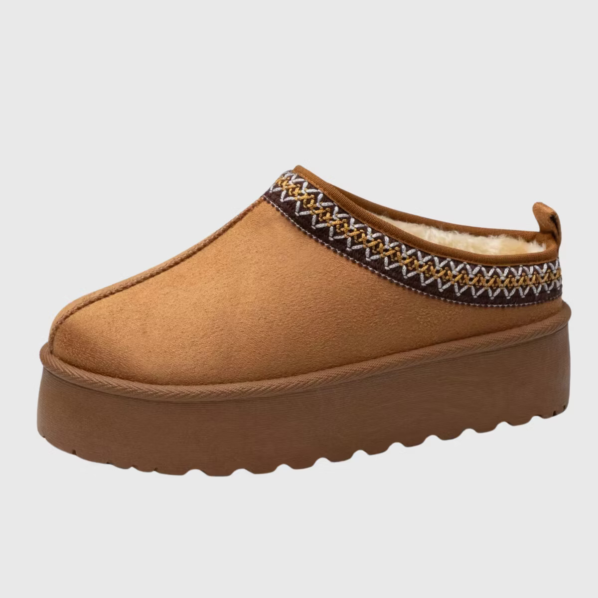 Alpine Swiss Emily Womens Platform Slippers Faux Fur Warm Slip On Clog Shoes Short Ankle Boots | Target