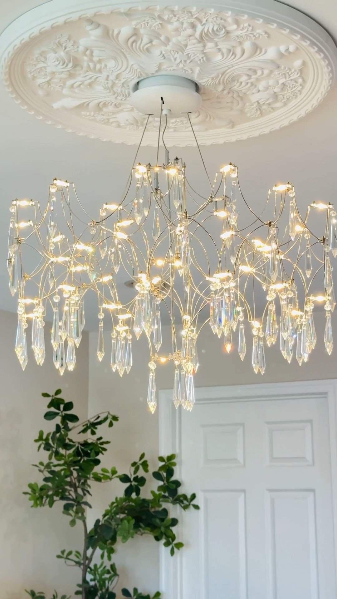 ✨ Close the door on the old… and open it to a little sparkle ✨

I’ve always believed lighting makes the space and this stunning new chandelier from @zgallerie was the missing piece in my master bedroom.
Soft, neutral, calm but with just the right amount of glam 💎

The way it catches the light throughout the day and completely transforms the room at night! I’m obsessed.

Use my code DR5 at checkout for 5% off your entire purchase.
Proof that lighting changes everything!What do we think? Worth the upgrade? ✨

Crystal Chandelier 
Bedroom Upgrade 

#LTKMothersDay #LTKHome #LTKdayinmylife