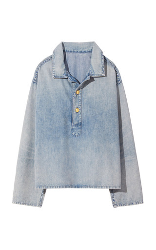 Harper Cotton-Linen Denim Shirt | Moda Operandi (Global)