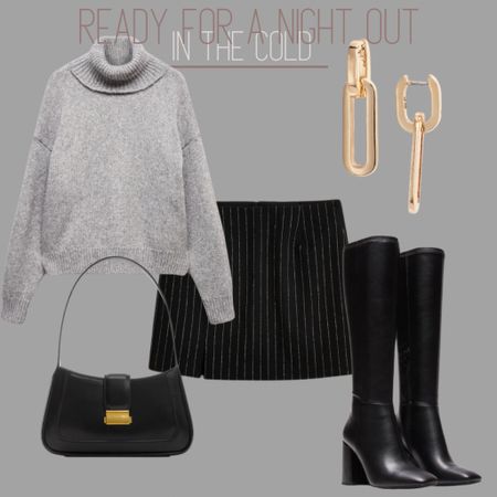 For the coming winter night, tights recommended :)

#mango #nightout #blackboot #purse #earrings #skirt #datenight #coldnights 

#LTKparties #LTKGiftGuide #LTKSeasonal