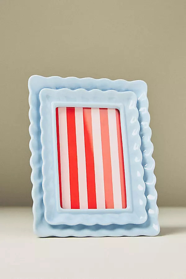 Scalloped Stoneware Picture Frame | Anthropologie (US)