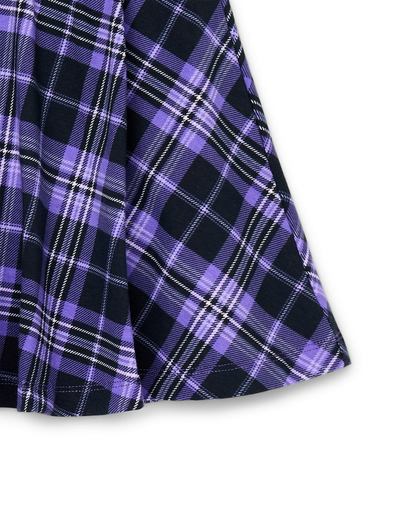 Wednesday Addams Girls Halloween Checkered Skort, Sizes 4-16 | Walmart (US)