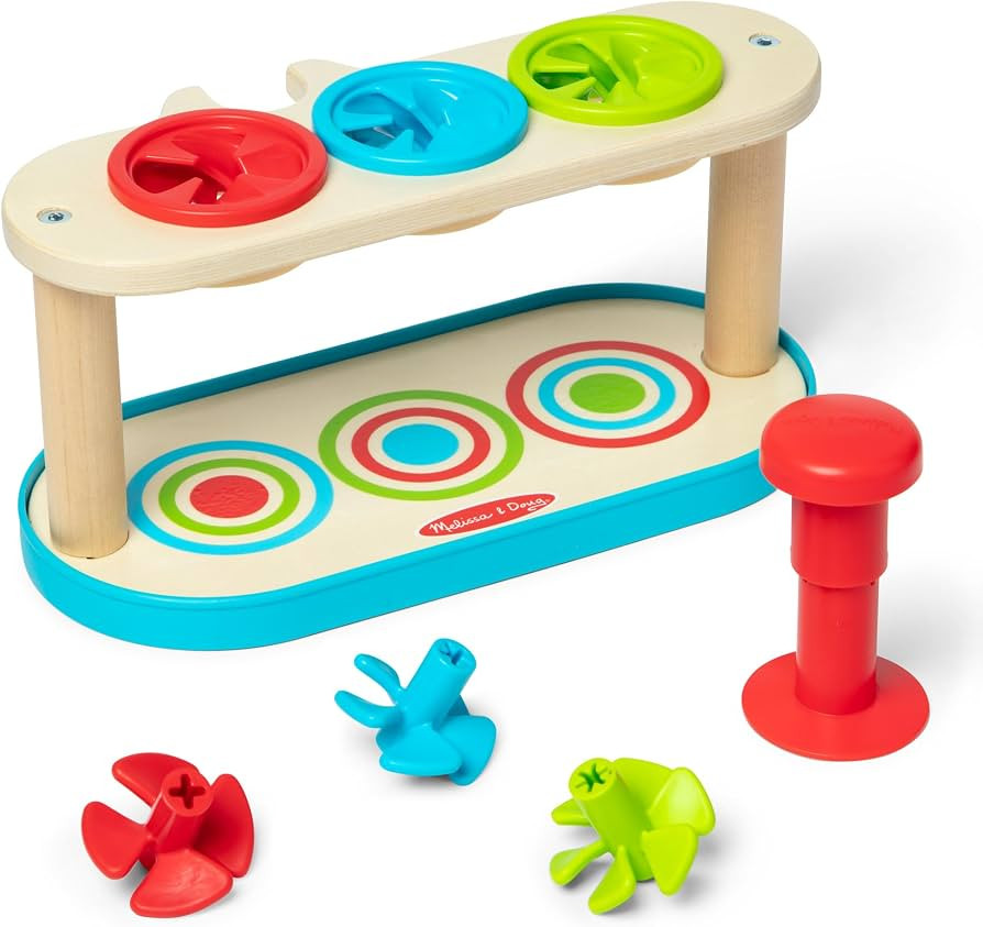 Melissa & Doug Match & Push Spinning Tops Developmental Skills Toy for Girls and Boys 2+ - FSC-Ce... | Amazon (US)