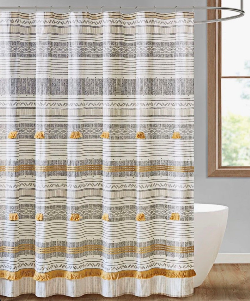 Bathroom refresh with a patterned shower curtain 🤍
Upgraded my daughter’s bathroom with this neutral shower curtain featuring a subtle boho pattern and tassel details. It adds warmth and texture while still keeping the space light and bright. A great option for kids bathrooms, guest baths, or neutral home decor.

#LTKSaleAlert #LTKHome #LTKU