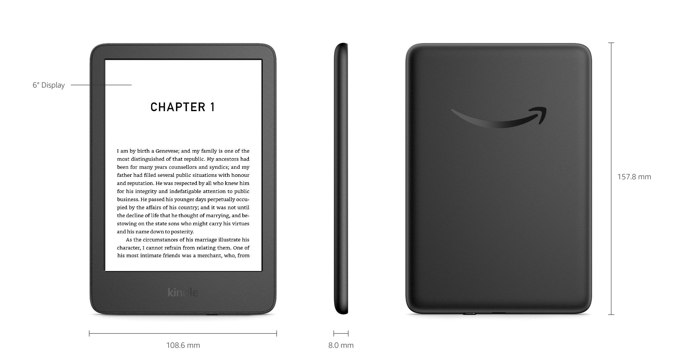 Amazon Kindle (newest gen) – Lightest and most compact Kindle with glare-free display, faster p... | Amazon (UK)