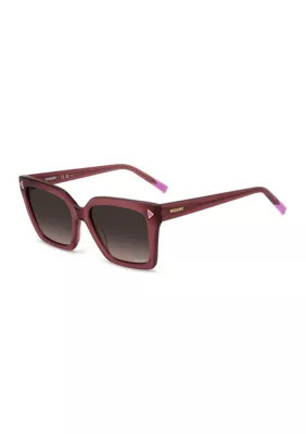 Missoni Women's Square sunglasses, Burgundy | Belk