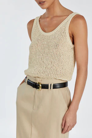 MARGOT WHEAT SCOOP KNIT TANK | DISSH