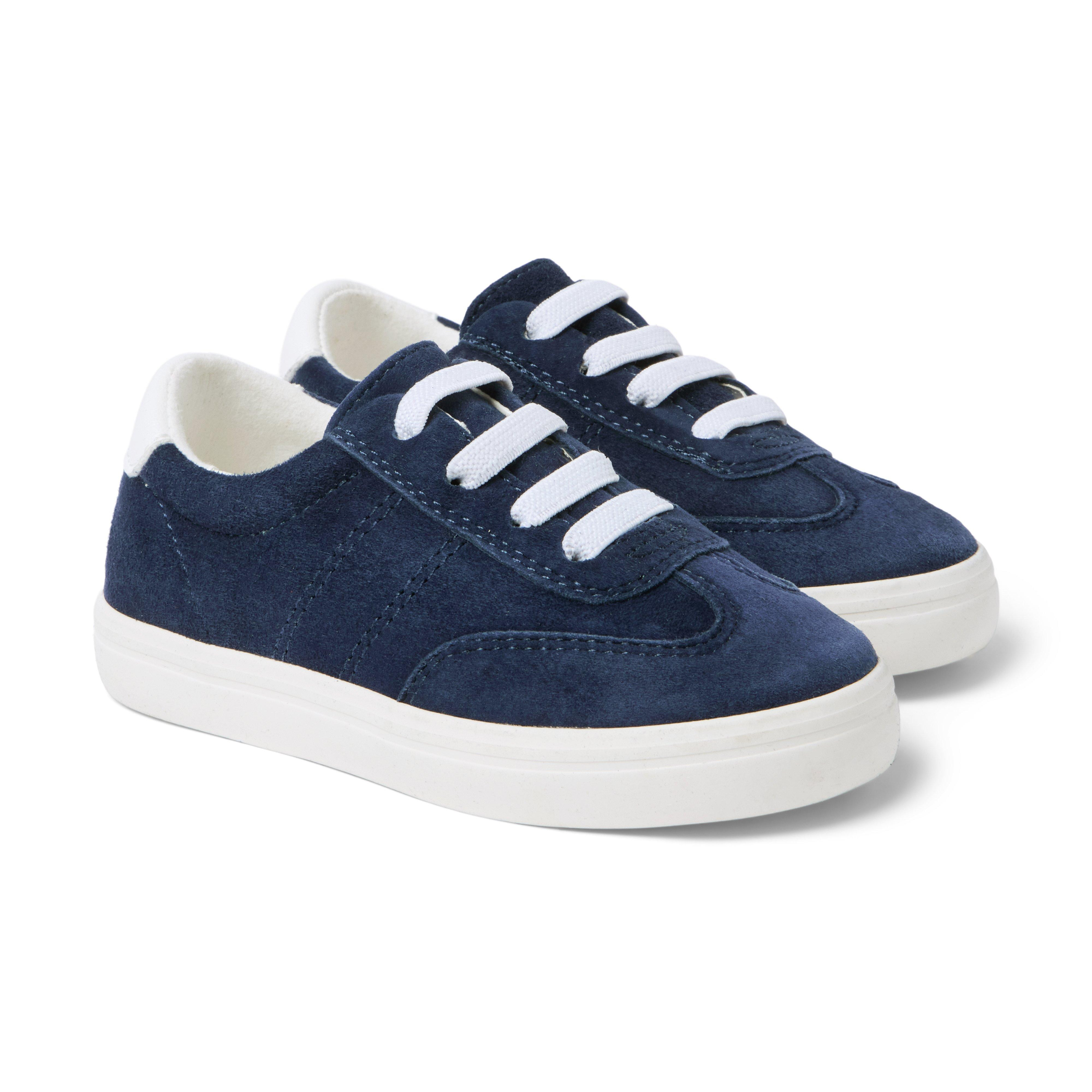 Janie and Jack | Suede Sneaker - Navy / 1K | Janie and Jack