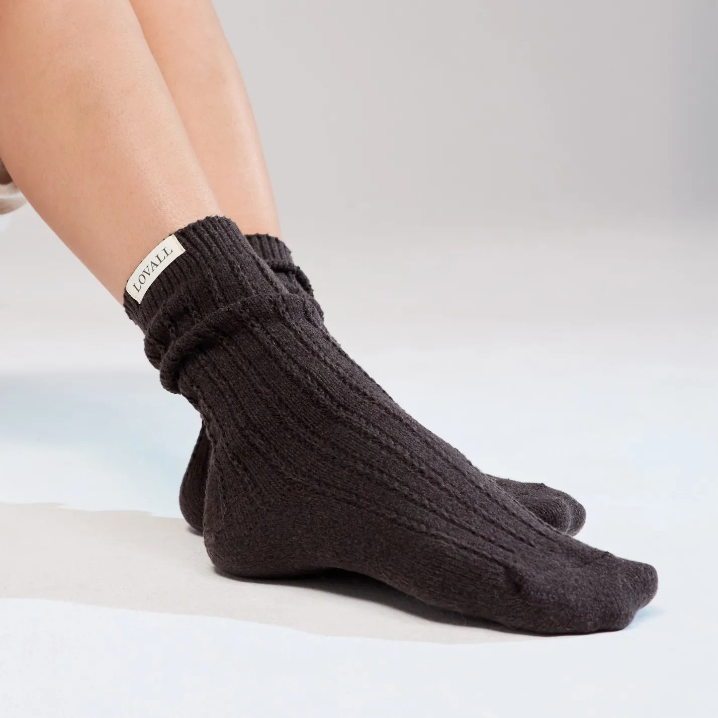Knitted Socks | Black Coffee | LOVALL