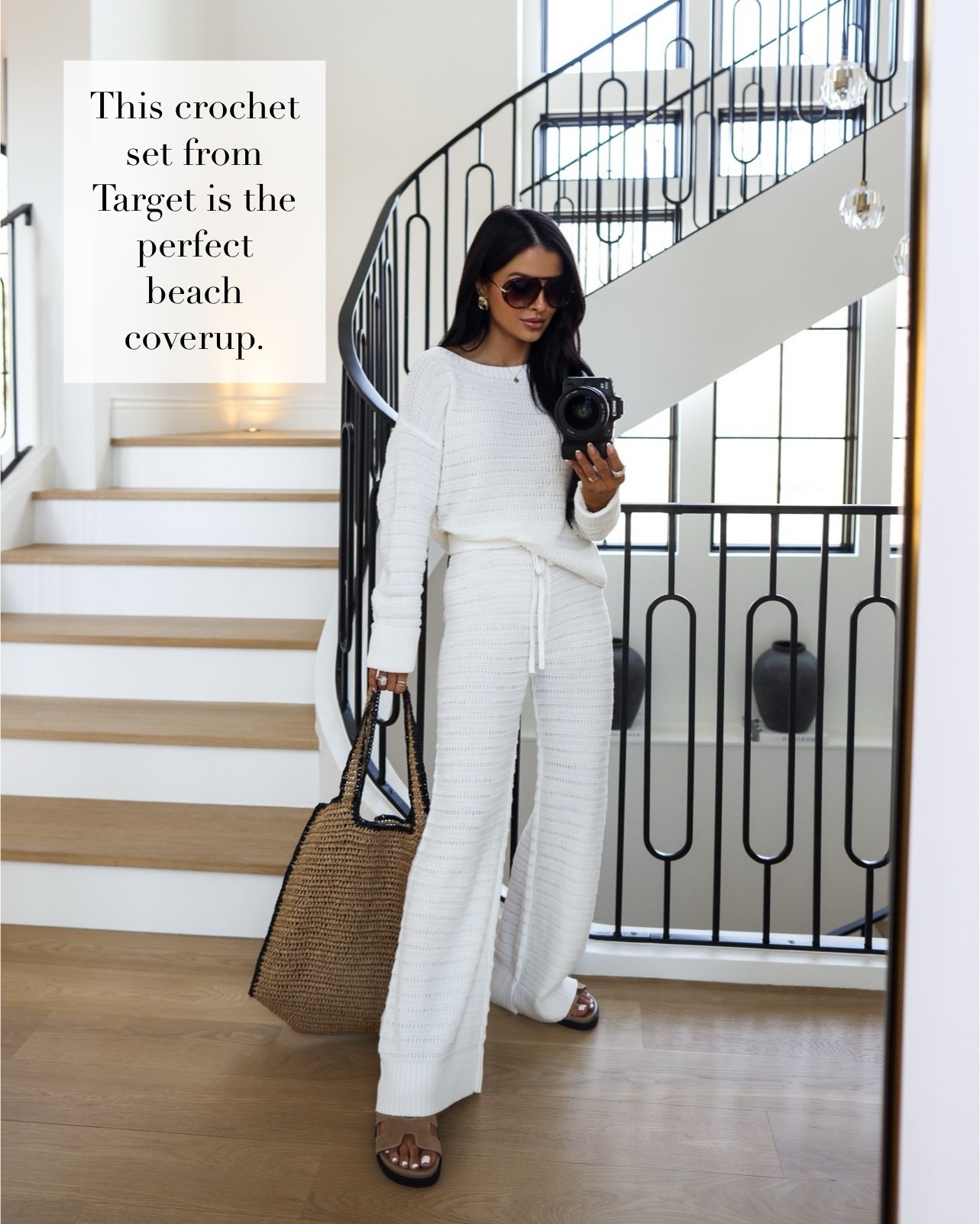 This @Target crochet set is the perfect beach coverup. It’s lightweight, breezy, and gives that effortless vacation vibe while still feeling chic and put together. I love pieces like this that you can throw over a swimsuit but still feel styled enough for lunch or walking along the beach.

crochet top - wearing an xs
Crochet pants - wearing an xs

miamiamine Target crochet set beach coverup vacation outfit idea chic swim coverup effortless resort style spring break outfit lightweight summer set beach day style

#LTKspringtrends #LTKSwim #LTKTravel