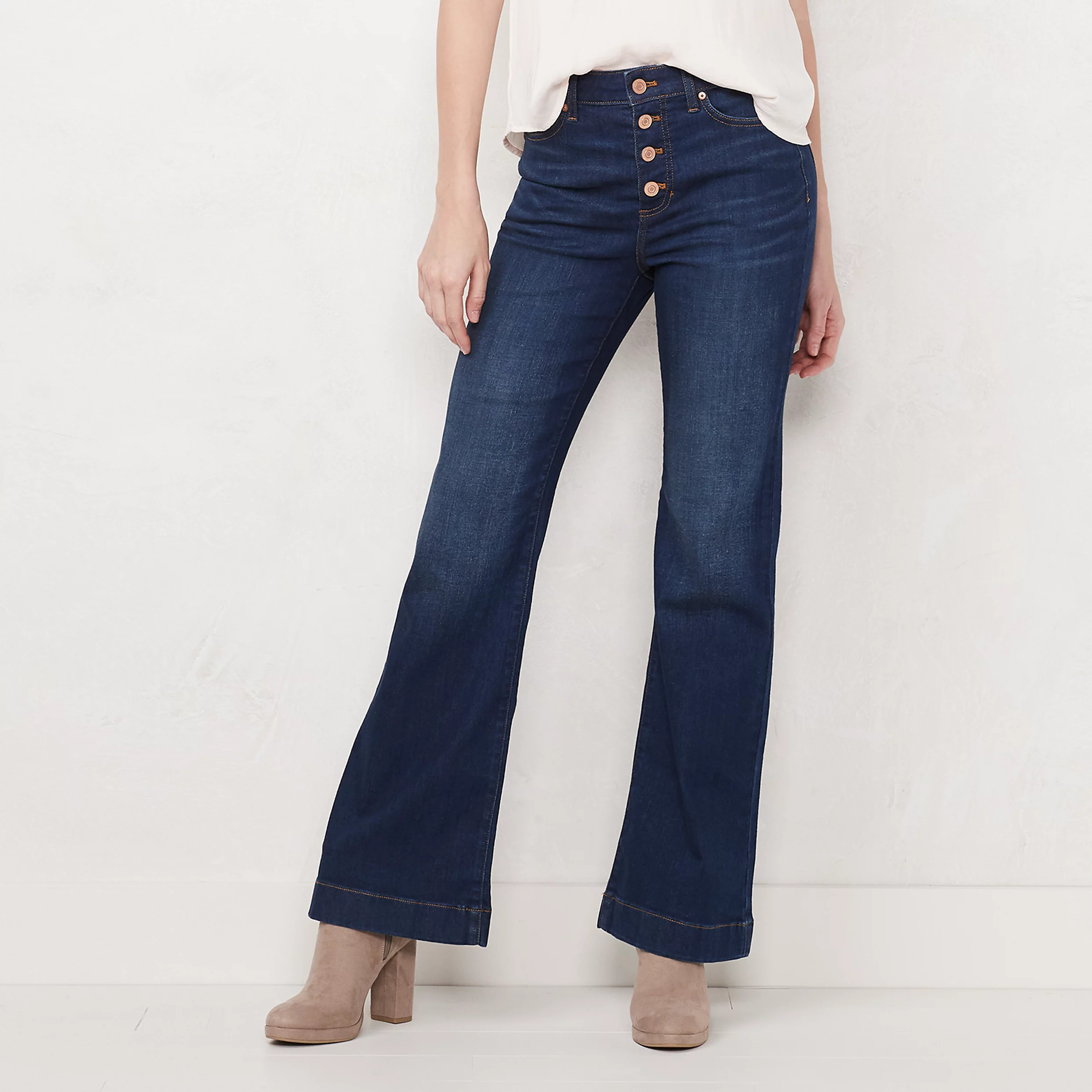 Women's LC Lauren Conrad Feel Good High-Waisted Flare Jeans | Kohl's