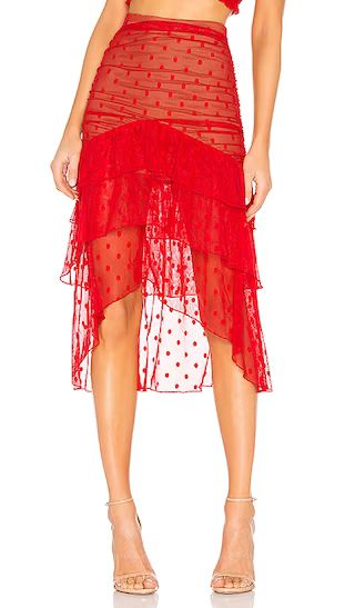 Heidi Skirt in Red | Revolve Clothing (Global)