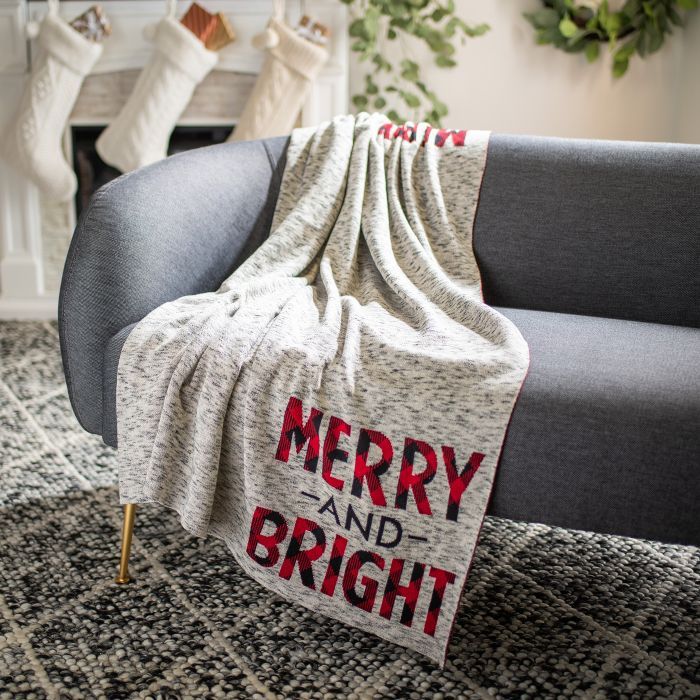 Merry And Bright Throw - Greyred - 50" X 60" - Safavieh | Target