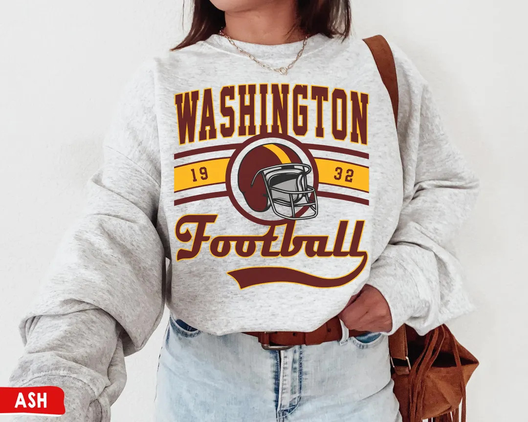Washington Football Crewneck, Vintage Style Washington Sweatshirt, Commander Sweater, Washington ... | Etsy (US)
