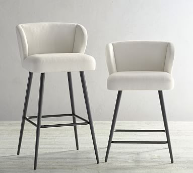 Wingback Upholstered Bar & Counter Stools | Pottery Barn (US)