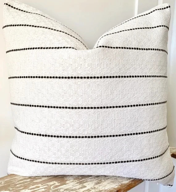 Indoor outdoor Pillow Double Sided  Black & White Pillow Cover | Etsy | Etsy (US)