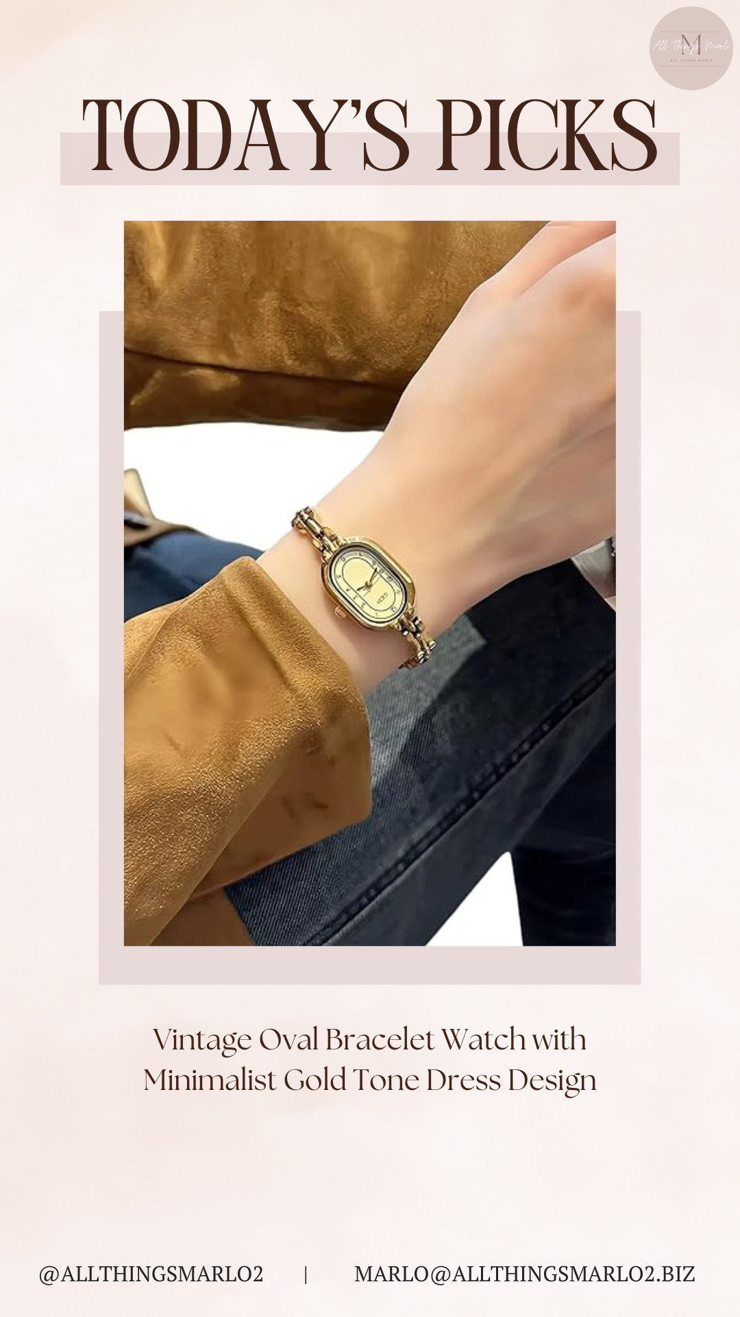 Vintage Oval Bracelet Watch with Minimalist Gold Tone Dress Design 

 #LTKSeasonal #LTKWorkwear #LTKTravel