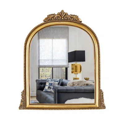 Gold Ornate Baroque Mirror Hanging Mirror Arched Makeup Mirror Antique Mirror;Resin Frame Size:15.2X11.6 Inch | Wayfair North America
