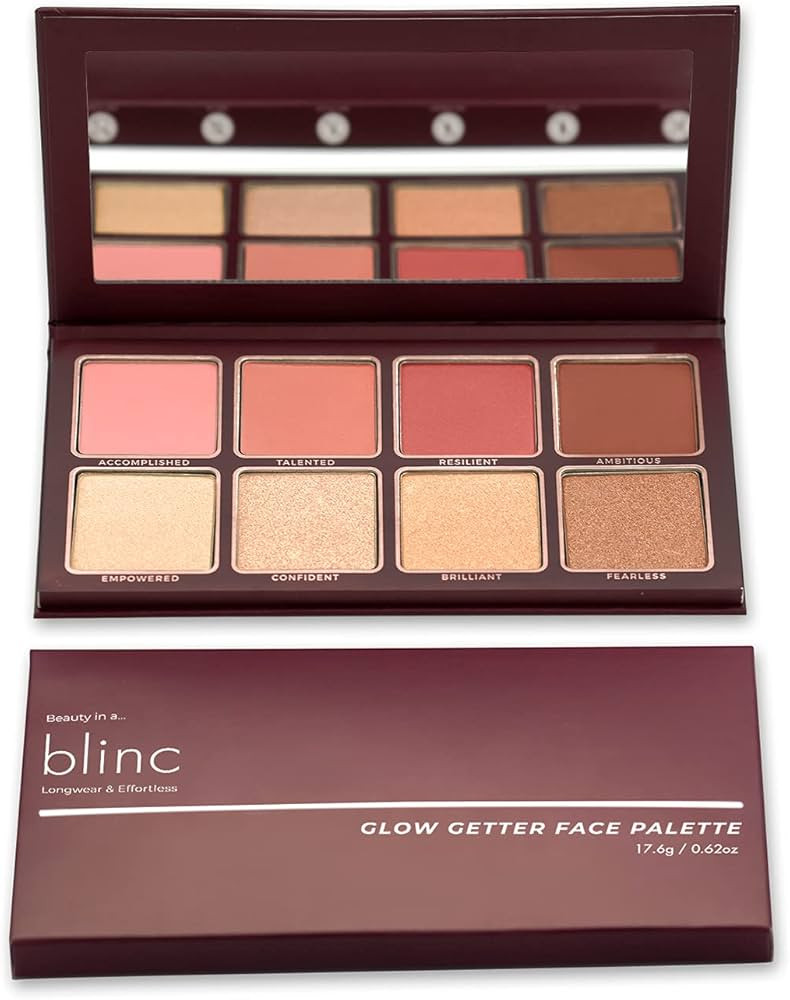 Blinc Glow Getter Face Palette, Cheek Palette with Highlighters and Blushes, Creamy, Blendable an... | Amazon (US)