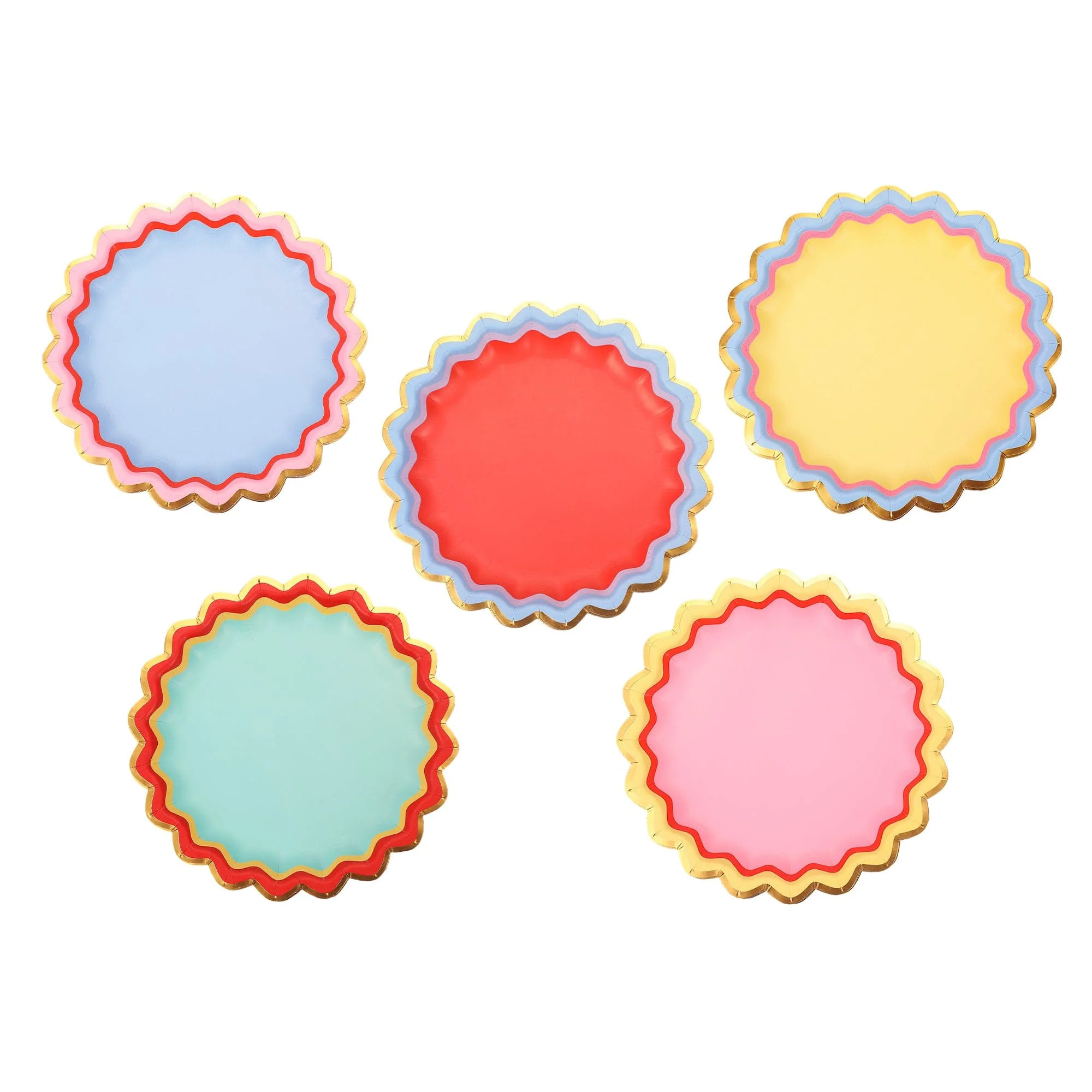 Rainbow Ric Rac Assorted Dessert Plate | Packed Party | Packed Party