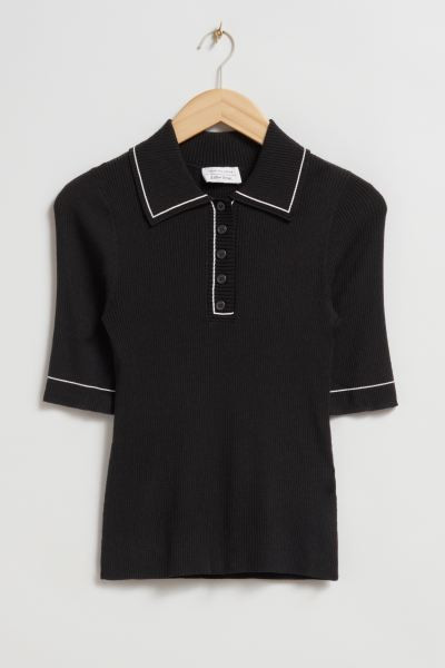 Gestricktes Polo-Oberteil | H&M (DE, AT, CH, NL, FI)