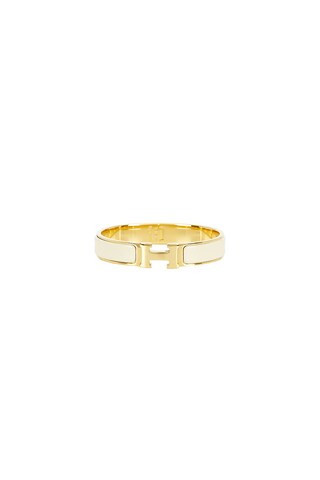 Hermes Clic H Bracelet in Metallic Gold | FWRD 